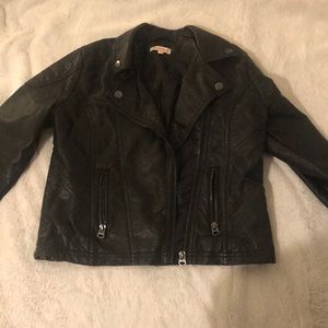 Black leather jacket